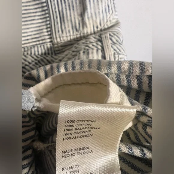 Free People We The Free Railroad Striped Ziggy Shortalls - Picture 6 of 8